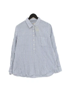 J. Crew Damen Shirt UK 12 Blau Baumwolle mit Elasthan Basic - Bild 1 von 5