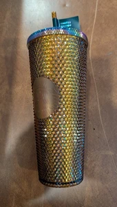 Starbucks  - Limited Edition 50th Anniversary Honeycomb Gold Studded Cup - 24oz - Picture 1 of 5
