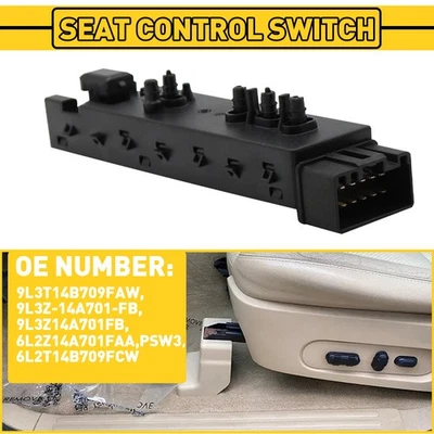 Interruptor ajustador de asiento delantero eléctrico para Lincoln MKX 2007-2015 Ford F-150 2009-2014 Foto 1 de 4