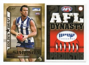 2005 Select Dynasty Golden Draft ( DC9) Adam SIMPSON North Melbourne - Picture 1 of 1