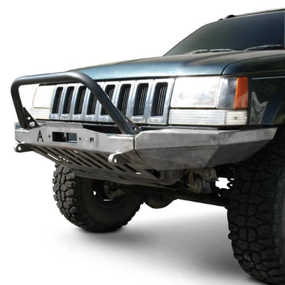 For Jeep Grand Cherokee 93-98 Bumper Elite Series Full Width Raw Front Winch Foto 1 de 4
