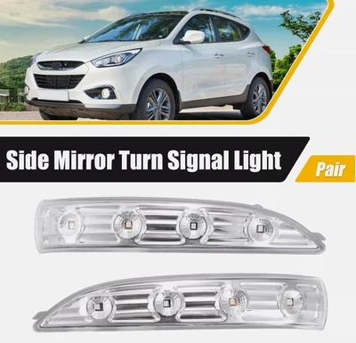 Par de luces indicadoras de señal de giro LED de espejo lateral para Hyundai Tucson ix35 09-15 Foto 1 de 4