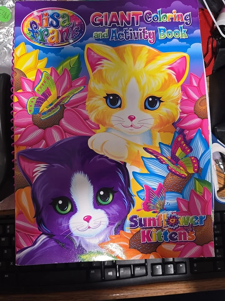 2 Lisa Frank Giant Coloring & Activity Book - Playtime Kittens Rainbow Rockers