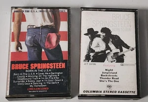 Bruce Springsteen Cassette Tape Music Lot (2) Born In The USA & Born To Run - Picture 1 of 8