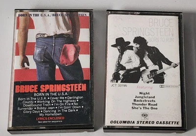 Bruce Springsteen Cassette Tape Music Lot (2) Born In The USA & Born To Run - Image 1 of 4
