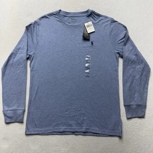 Polo Ralph Lauren Big Boy Blue Cotton Jersey Long Sleeve T-Shirt L (14-16) NWT - Picture 1 of 6
