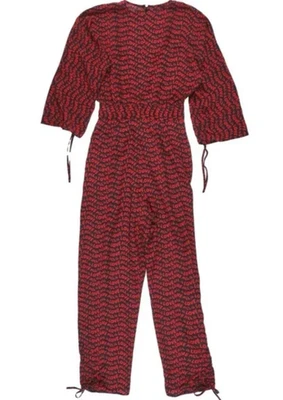 Stella McCartney All is Love Sz 36 Elegant Red Black 100% silk Jumpsuit romper - Image 1 of 4