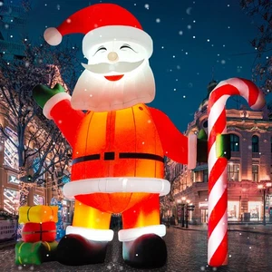 8M/10M Giant Inflatable Santa Claus w/LED Lights Outdoor Xmas Blow Up Yard Decor - Picture 1 of 25