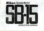 Nikon Speedlight SB-15 instruction manual 42 pages/1982