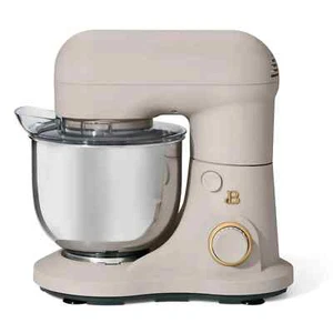 Stylish 3.5 QT Stand Mixer by Drew Barrymore w/Stainless Steel Bowl, Taupe - Picture 1 of 11