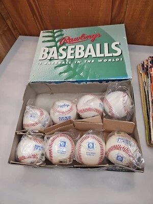 Rawlings Babe Ruth League RBRO 5 oz 9 pulgadas cuero béisbol NUEVO lote de 8 Foto 1 de 3