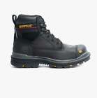 CAT  Mens  Leather Workwear Lace-Up  Boots Black