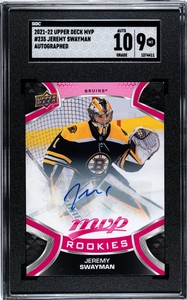 Jermey swayman #235 2021-22 Upper Deck mvp Autographed pink