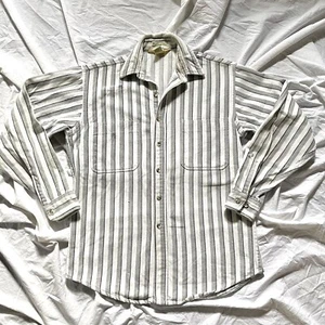 Camicia vintage anni 80 Big Mac media flanella spessa righe tessuto pesante made in USA - Foto 1 di 7