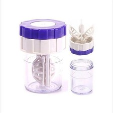 Eyeglasses Glasses Case Washer Creative Plastic Blue&White Eyes Box Contact Lens