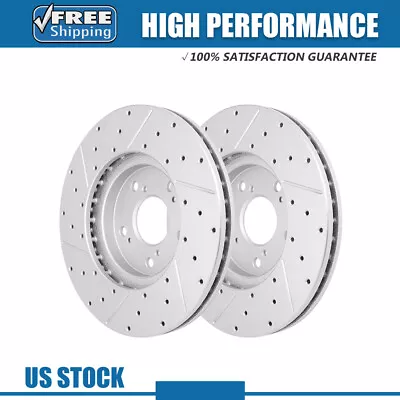 2X Front Drilled Brake Rotors for Honda Accord Odyssey Pilot Acura CL MDX TL TSX - Image 1 of 4