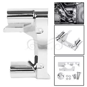 US Chrome Nacelle Oil Line Cover For Harley Softail FXST FXSTD FLSTN FLSTC FXSTS - Picture 1 of 15