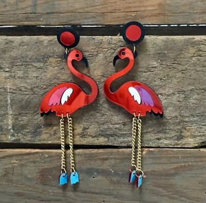 Flamingo Earrings - Picture 1 of 2