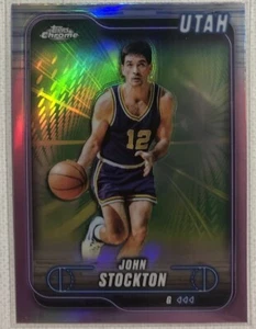 2024-25 Topps Chrome John Stockton Purple Refractor Card #46 *Mint* Jazz - Picture 1 of 1