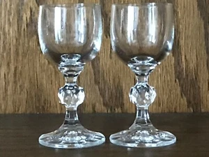 Vintage Bohemia Czechoslovakia Crystal Cordial Glasses Set of 2 - Picture 1 of 6