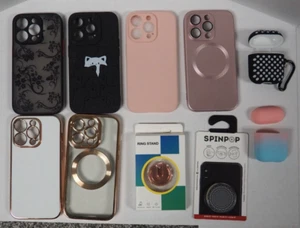 Lot of 6 iPhone 14 Pro Cases/Two iPod Gen 1 Cases/Phone Holder & Phone Ring - Photo 1 sur 9
