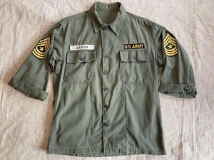 1940s / 50s US Army Early Vietnam M47 HBT Sgt Majors Shirt Jacket. 36. WW2. - Picture 1 of 21