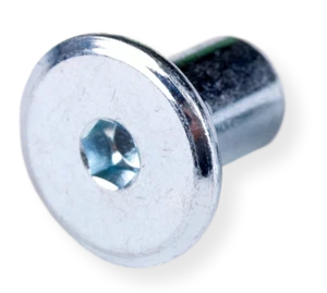 Tuercas de manga M8 x 16 mm cabeza plana hexagonal enchufe galvanizado paquete de 10 [A21] - Imagen 1 de 4