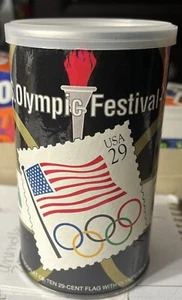 US Olympic Festival 1991 - Sealed Can with Booklet of 10 -29¢ Stamps Inside - Picture 1 of 6