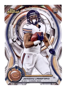 2015 Topps Finest Atomic Refractor Die-Cut Jeremy Langford RC Chicago Bears - Picture 1 of 2