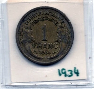 France: 1 Franc 1934 - Picture 1 of 2