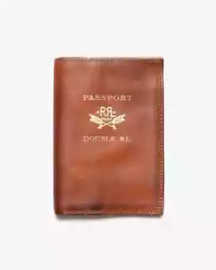 Portafoglio RRL Ralph Lauren in pelle porta passaporto pelle italiana invecchiata marrone - Foto 1 di 3