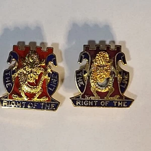 Lote de 2 prendedores de insignia del 14º Regimiento de Infantería del Ejército de los Estados Unidos insignia de dragones dorados - Imagen 1 de 6