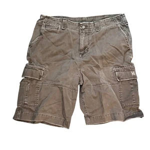 Vintage Hurley braune Cargoshorts für Herren Größe 34 Baumwollmischung mit mehreren Taschen - Bild 1 von 5