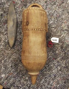 Bauernwerkzeug Nr. 114, Köcher, Holz, antik, bäuerlich, gedrechselt, Wetzstein - Bild 1 von 24