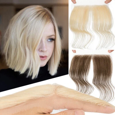 Full Lace Cover-up Remy Human Hair Piece Patch Front Hairline Hand-Tied Topper - Image 1 of 4