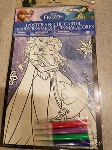 Disney Frozen Colorups ~ 1 poster 4 pennarelli - Foto 1 di 1