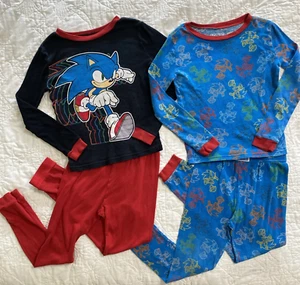 Lot of 2 - Youth 2 Piece Pajama Sets (4 pc.), Size 10, Sonic the Hedgehog Sega - Picture 1 of 3