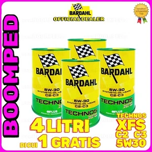 4 LITRI Olio motore Auto Bardhal Technos XFS 5W-30 Sintetico C2-C3 342039 04BD63 - Foto 1 di 5