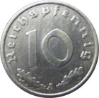 J364  10 Pfennig DRITTE REICH von 1936 A in VZ+   666 351