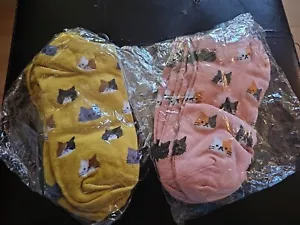 6 Pair Cat Sneaker Socks - Picture 1 of 1