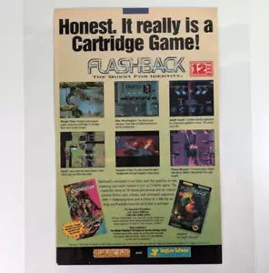 Flashback laminierte Werbung Sega Genesis 1993 Retro Sci-Fi Gaming Wanddeko - Bild 1 von 6