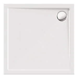 Quadrat-Duschwanne 80 x 80 x 2,5cm eckige bodengleiche Brausewanne pflegeleicht - Bild 1 von 12