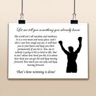 Rocky Balboa Inspiration Quote Let Me Tell You Ring Gym Fight Poster Sport Film