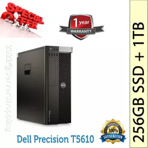 20 Core Dell Precision T5610 2x E5-2680 v2 64GB 256GB SSD + 900GB HDD W2100 2GB - Picture 1 of 8