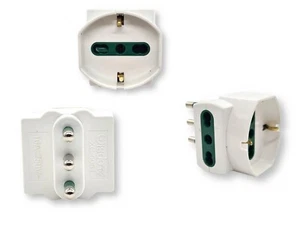 TRIPLA SPINA ADATTATORE 10A 16A SPINA BIPASSO 10A 16A PRESA SCHUKO 16A XC-5051 - Foto 1 di 1