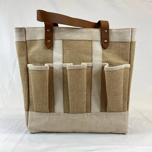 Magnolia Seed and Supply Tote Bag Multiple Pockets Leather Straps Weave Caravan - Picture 1 of 7