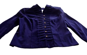 Women's Purple Faux Velvet Button Up Top by Koret size 16 - Picture 1 of 5