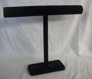 Store Display Fixtures 2 SINGLE BAR NECKLACE JEWELRY DISPLAYS Black Velvet 12" - Picture 1 of 1