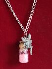 Fairy Charm Necklace 18" With Miniature Corked Bottle of Fairy Dust