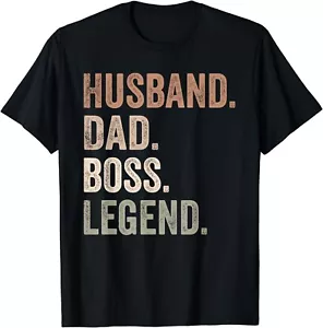 Boss Funny Husband Dad Legend Vintage Father's Day Gift Unisex T-Shirt - Picture 1 of 4